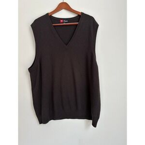 Shephe‎ Mens 100% Cashmere V-Neck Sweater Vest Dark Brown XXXL 3XL